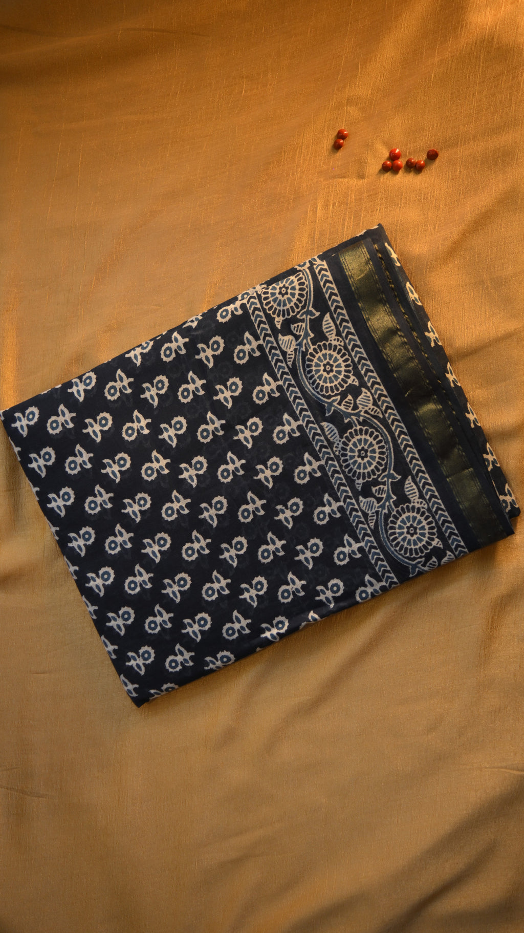 Cotton Jari Jaipur Screen Print Saree KM4B003