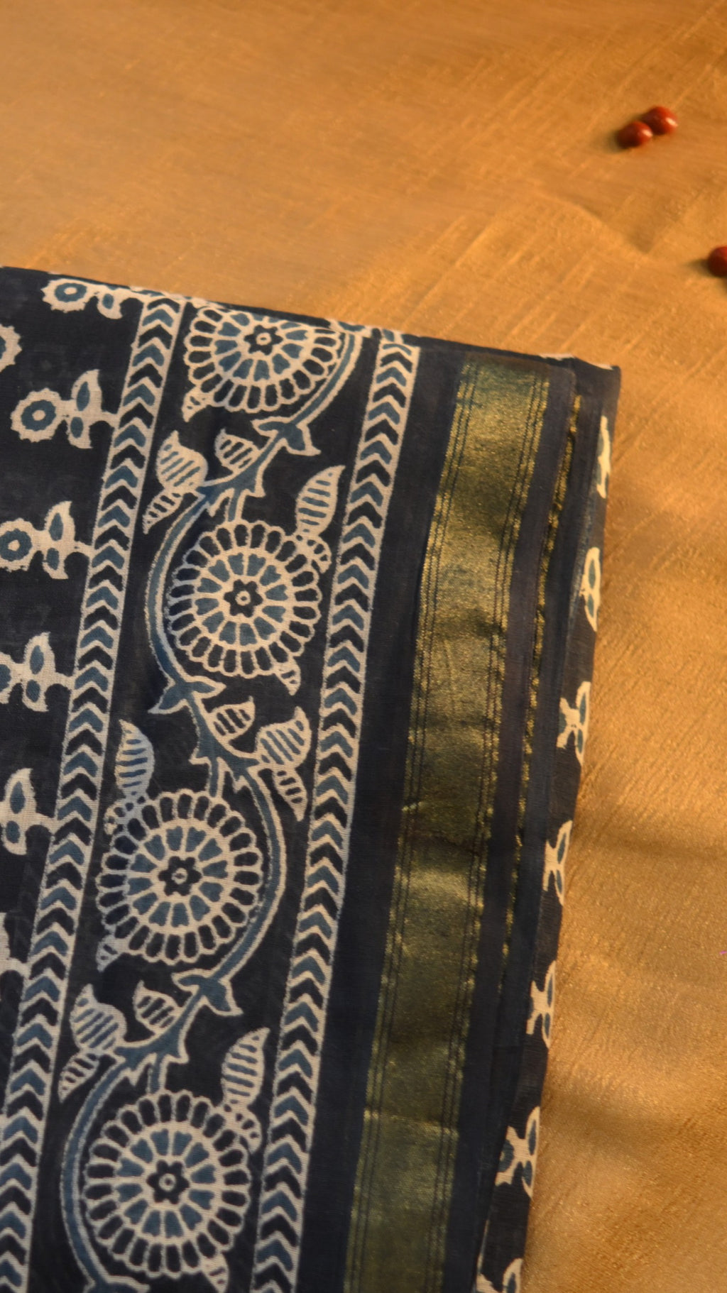 Cotton Jari Jaipur Screen Print Saree KM4B003