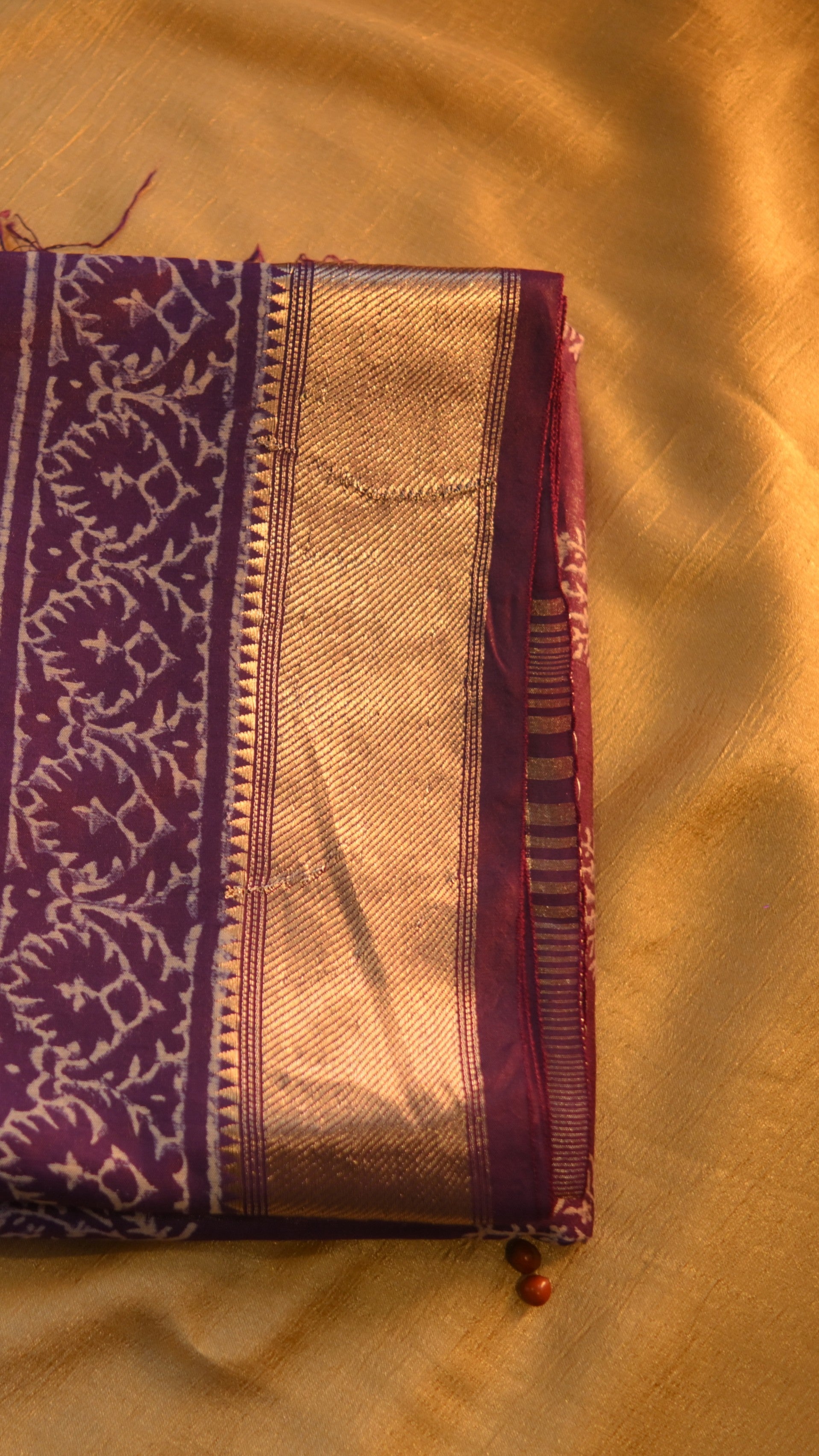 Maheshwari Art Silk Block Printed Saree KM4B011