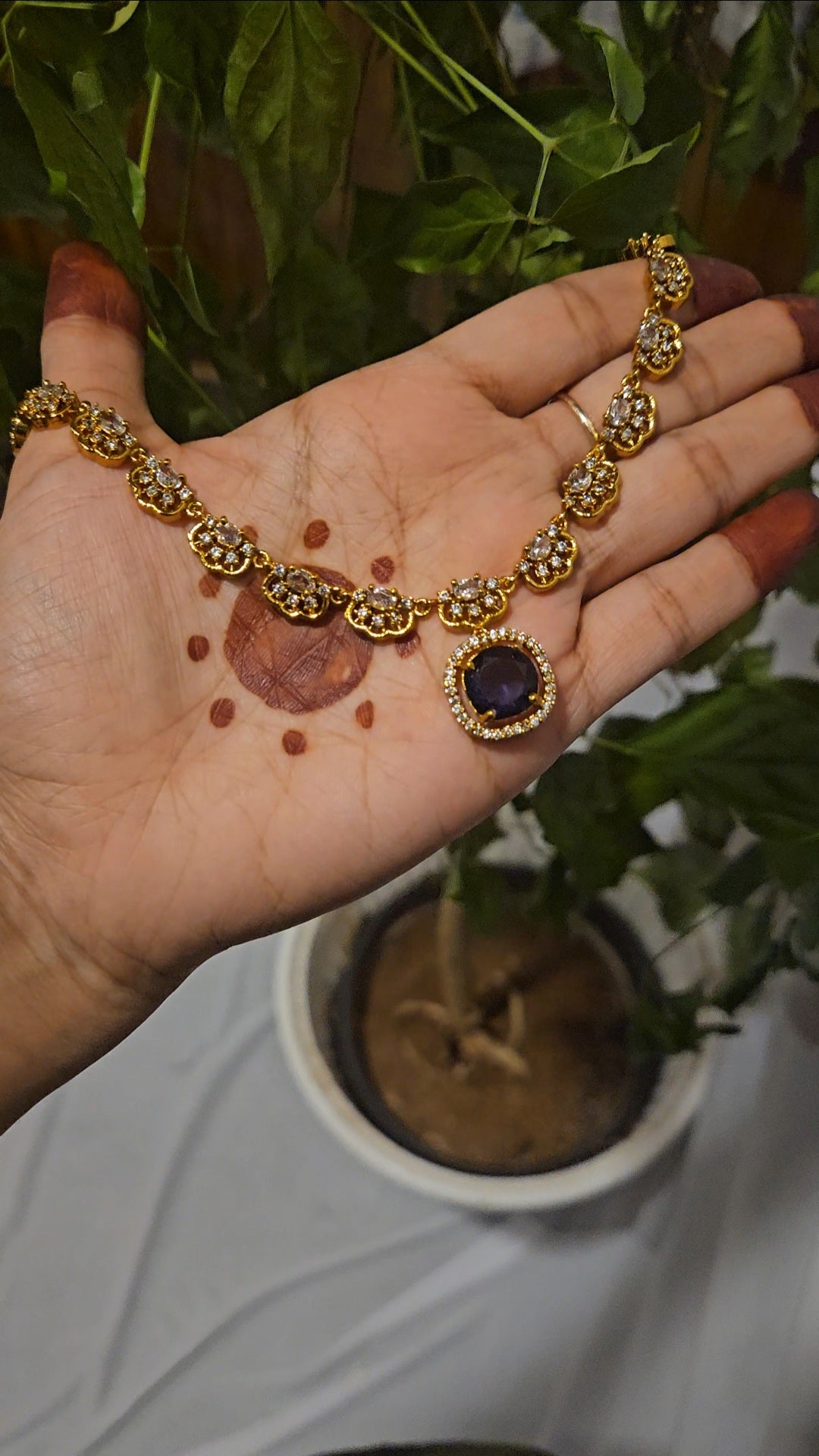AD stone Sapphire elegance M4B004