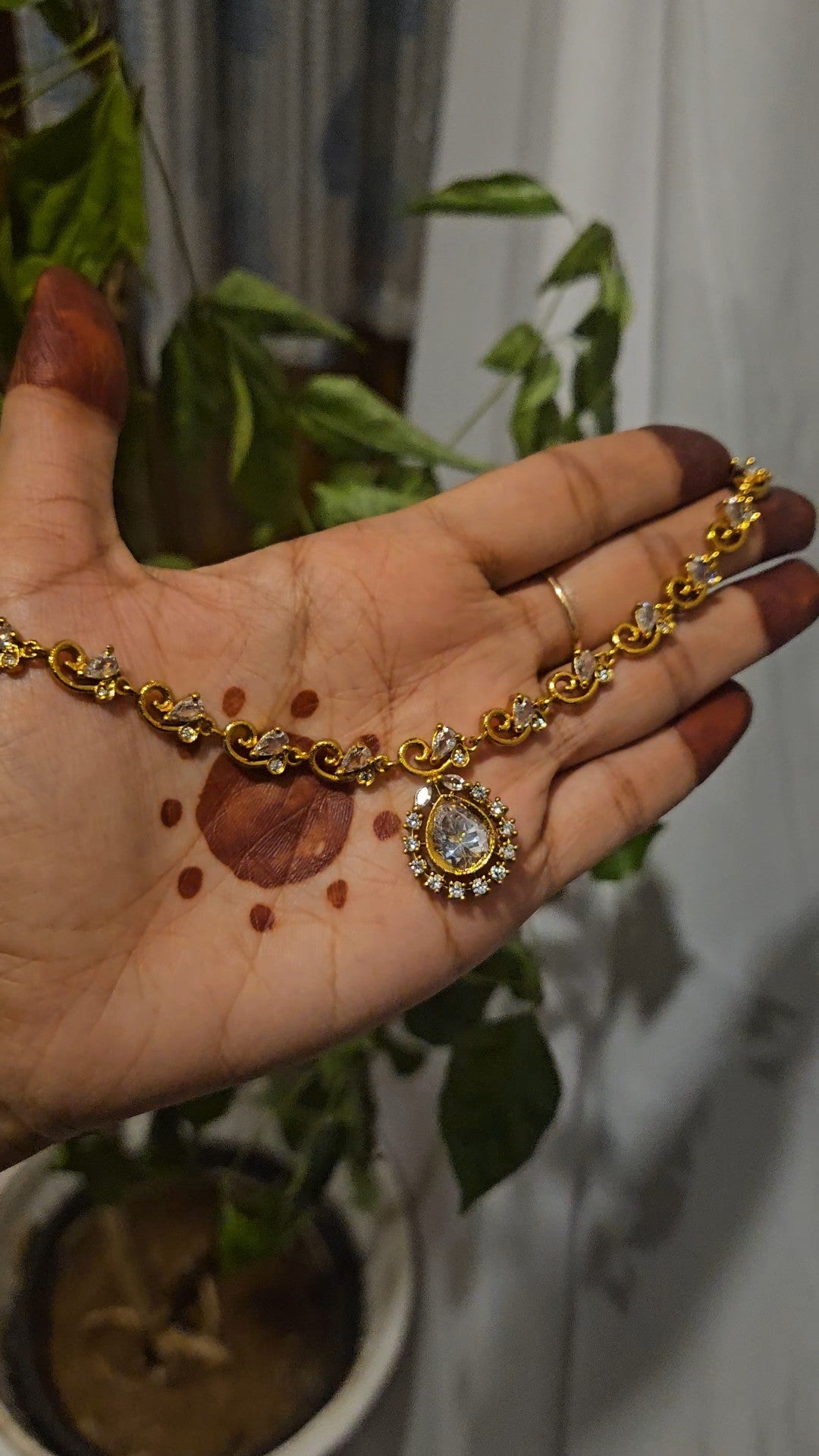 AD stone necklace M4B006