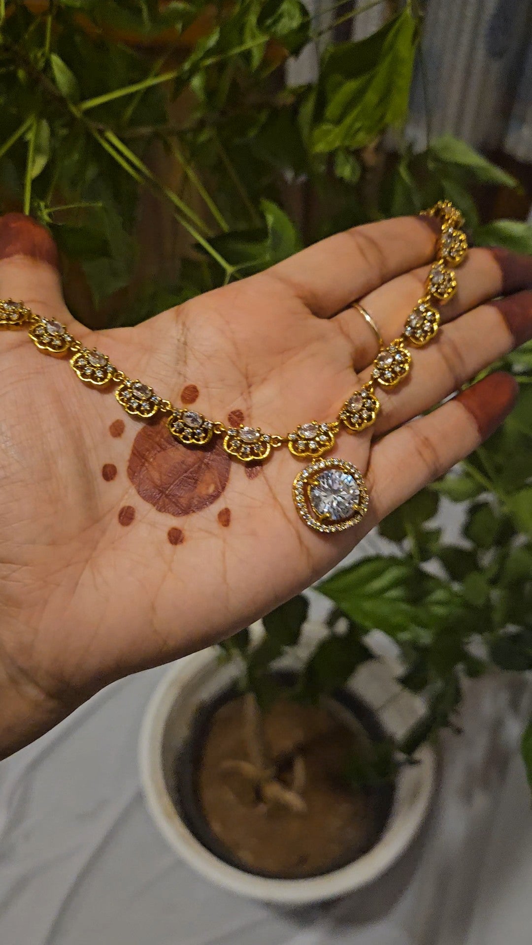 AD stone necklace M4B008