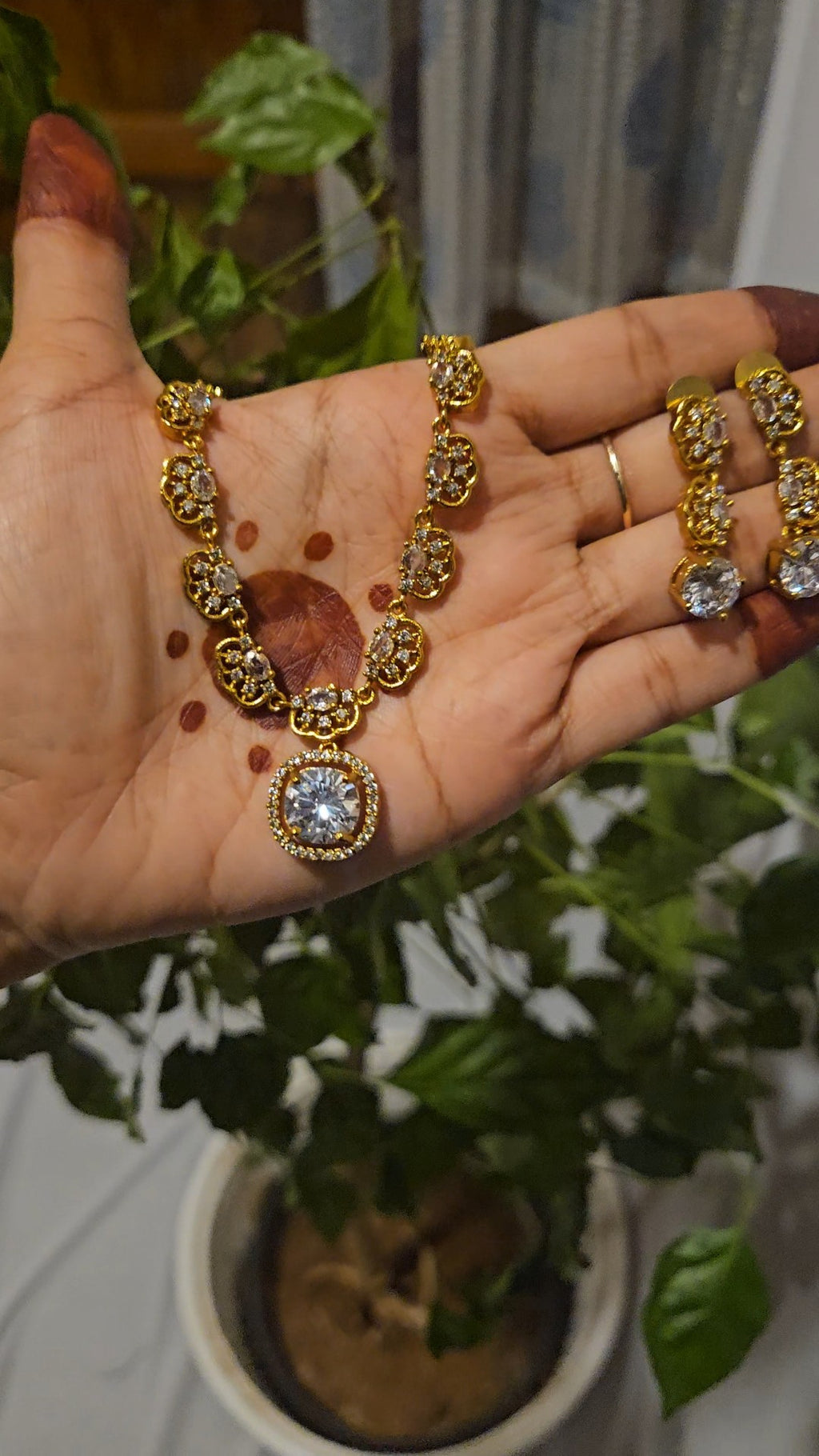 AD stone necklace M4B008