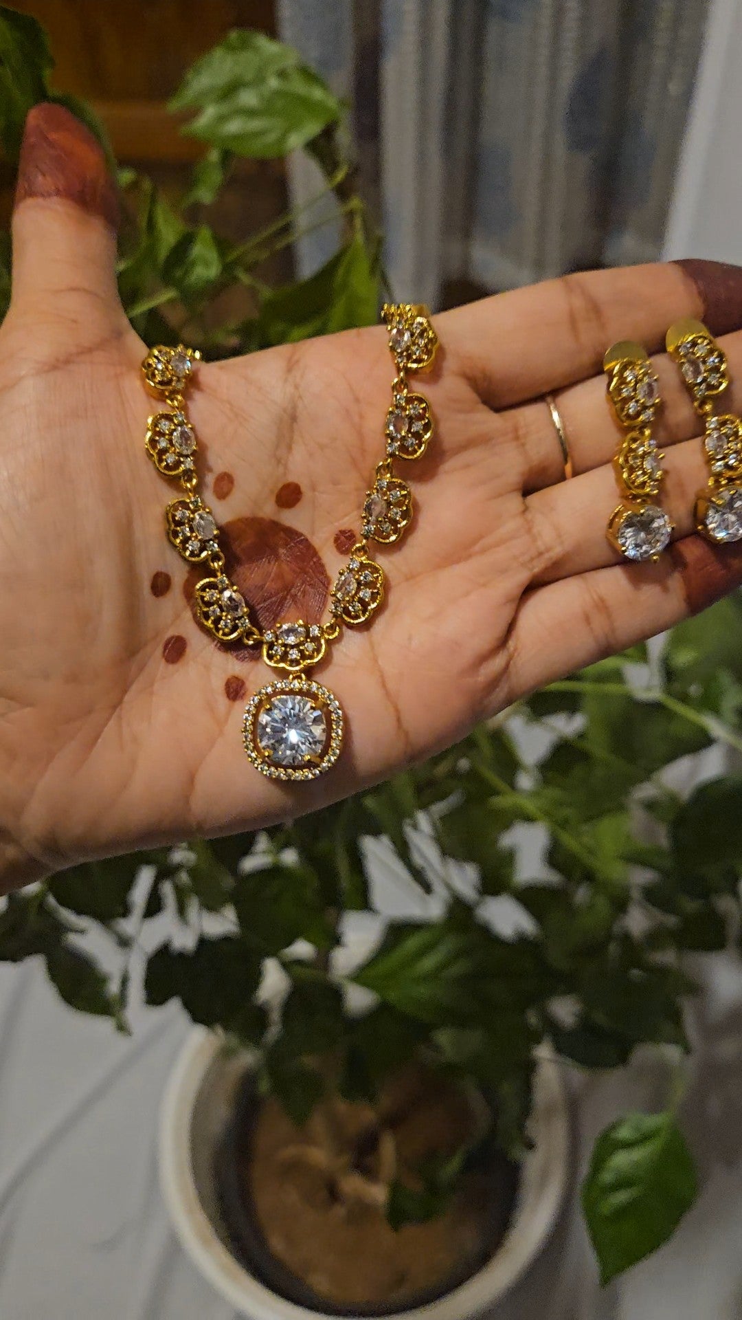 AD stone necklace M4B008